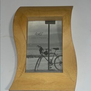 Wave Design Wooden Photo Frame